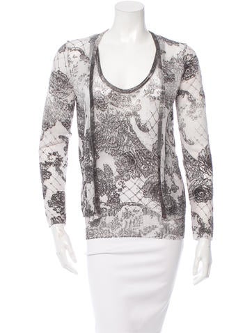 John Galliano Paisley Patterned Cardigan Set