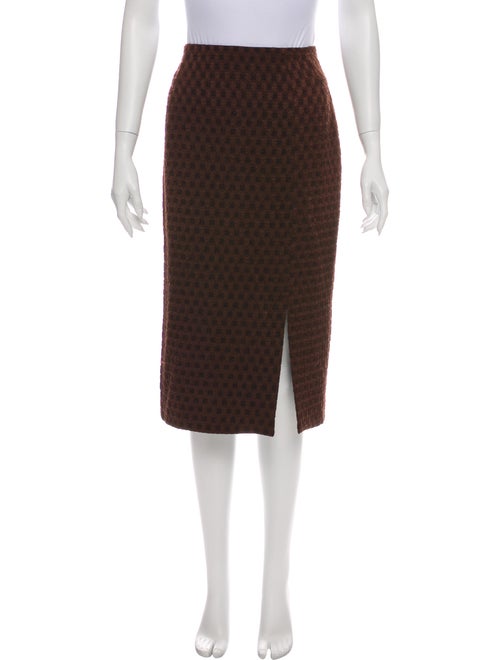 John Galliano Knee-Length Skirt Brown