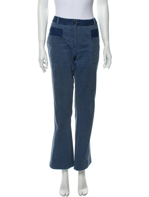 John Galliano Wide Leg Pants Blue