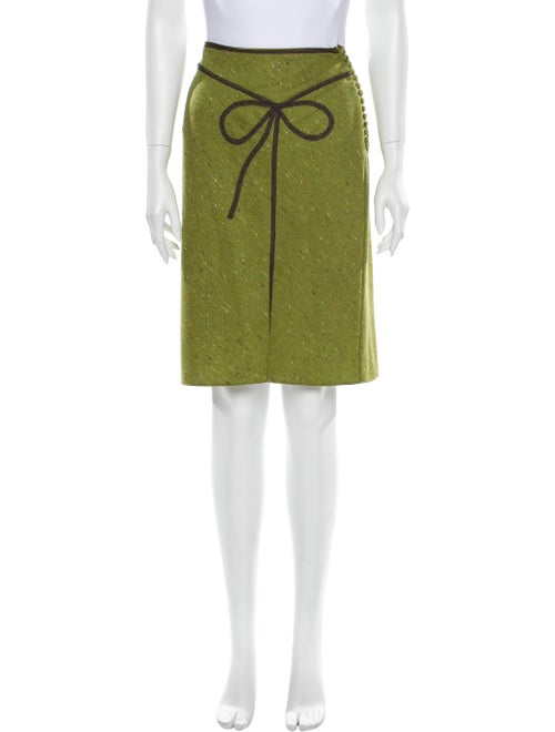 John Galliano Wool Knee-Length Skirt Wool