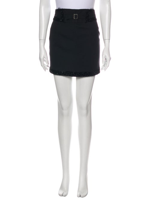John Galliano Wool Mini Skirt Wool