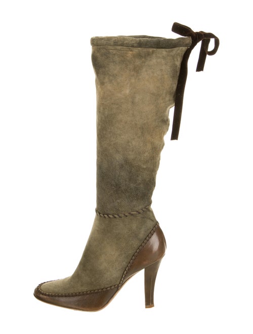 John Galliano Suede Boots Green