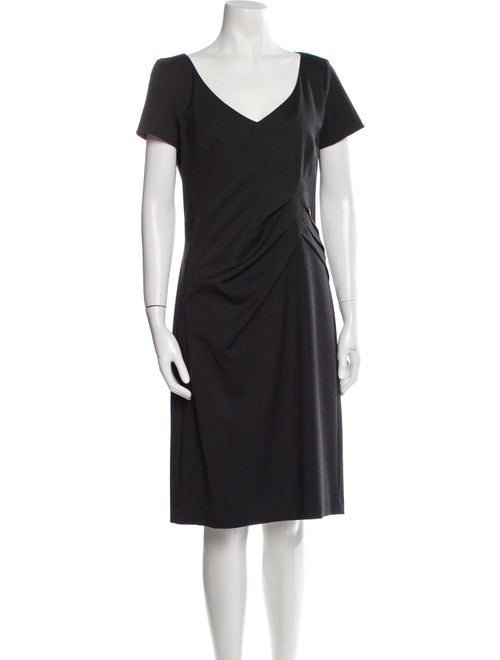 John Galliano V-Neck Knee-Length Dress