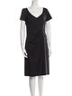 John Galliano V-Neck Knee-Length Dress