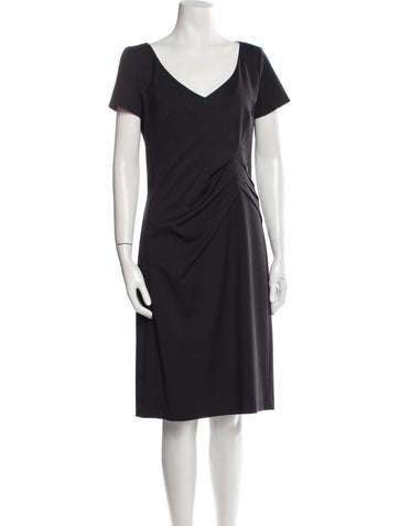 John Galliano Dresses V-Neck Knee-Length Dress XS