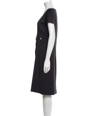 John Galliano V-Neck Knee-Length Dress