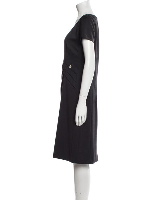 John Galliano V-Neck Knee-Length Dress
