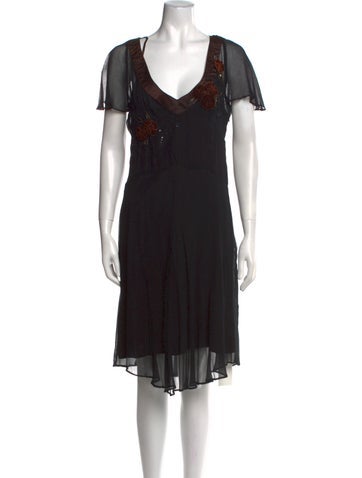 John Galliano Dresses Vintage Knee-Length Dress Us12, Fr44 | XL