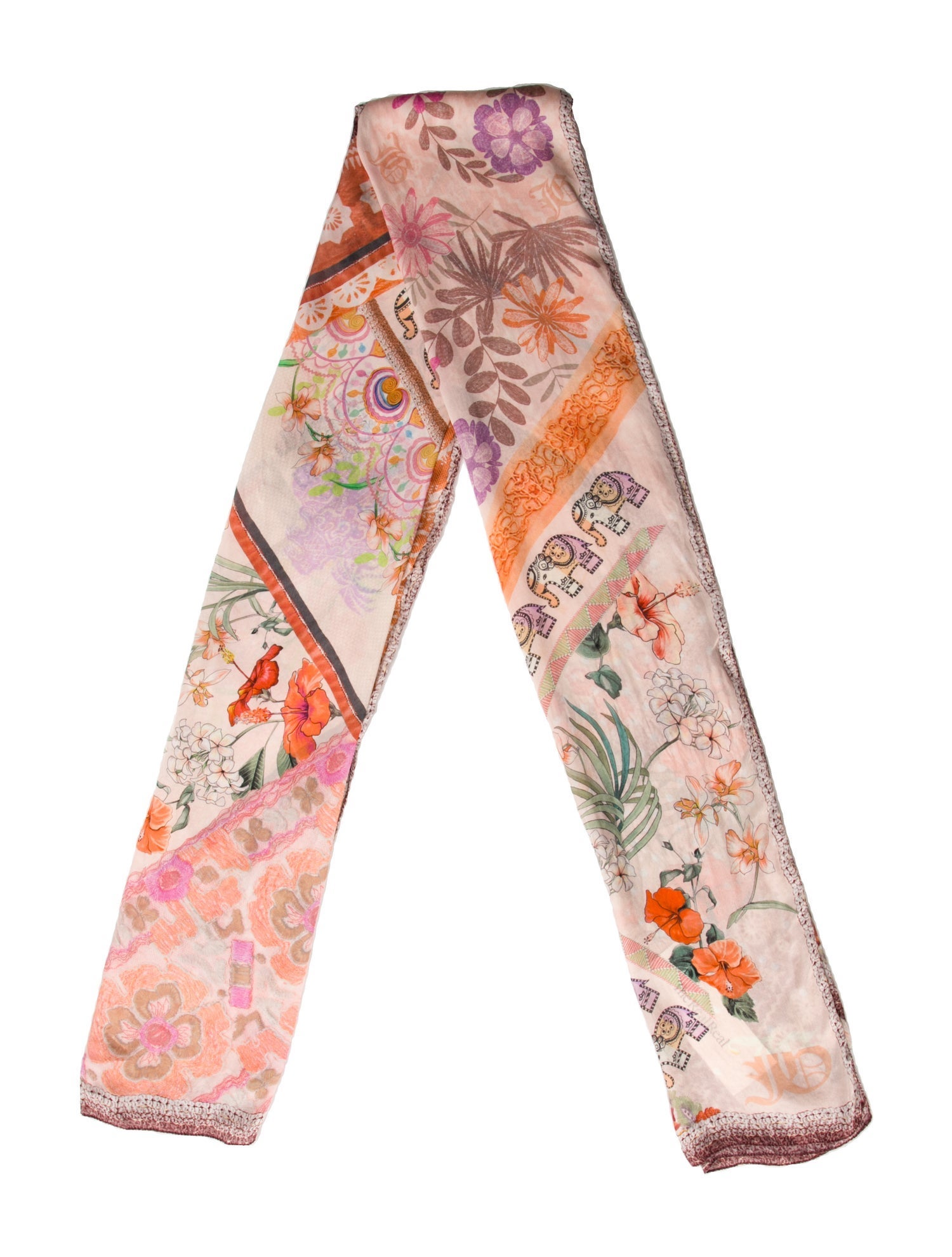 John Galliano Silk Vintage Scarf