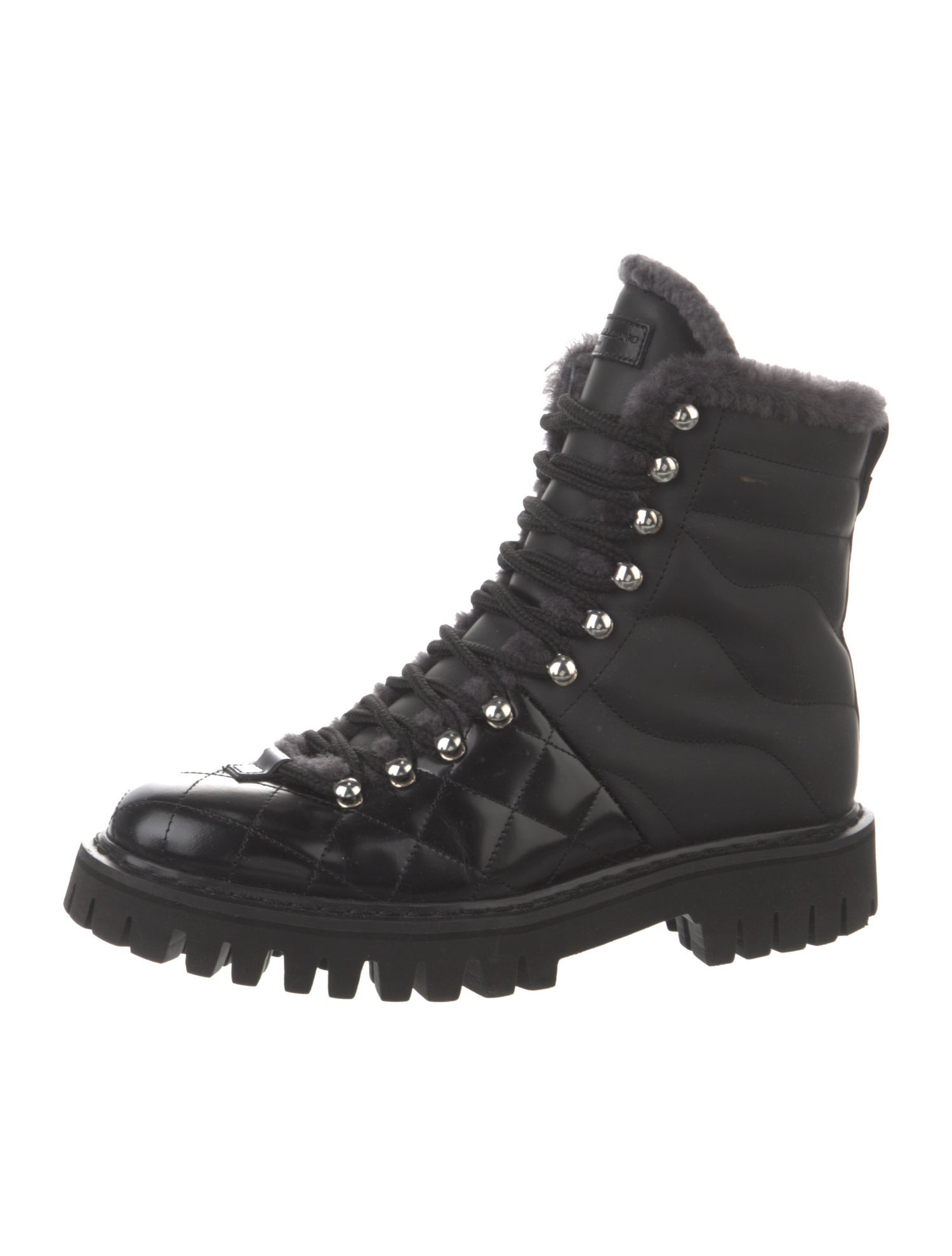 John Galliano Leather Combat Boots
