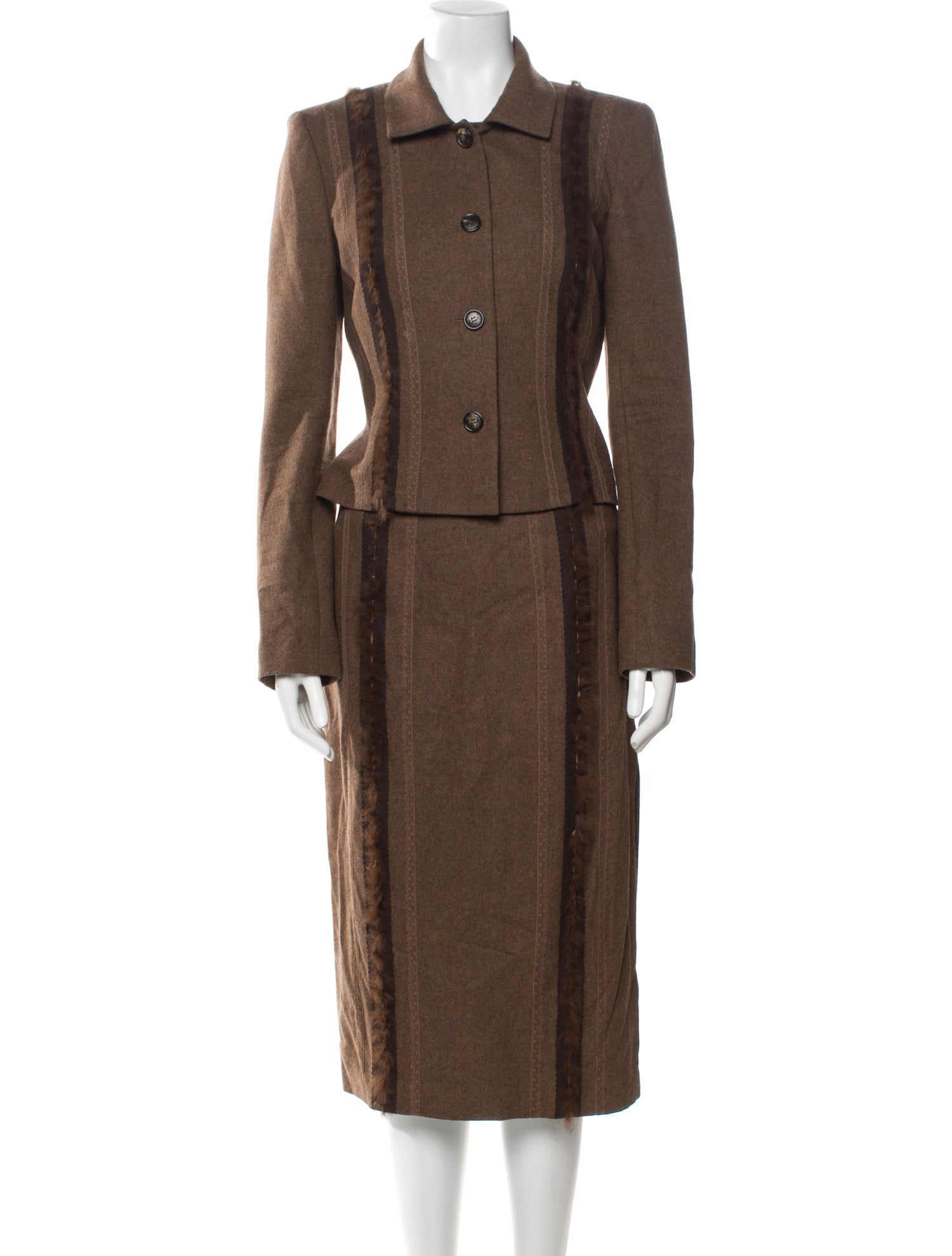 John Galliano 2001 Wool Skirt Suit