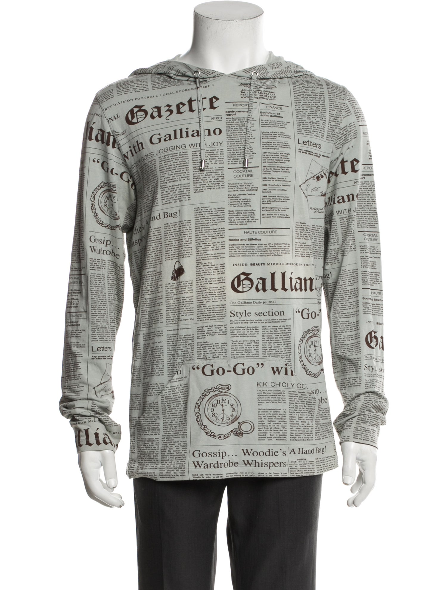 John Galliano Graphic Print Crew Neck Sweatshirt