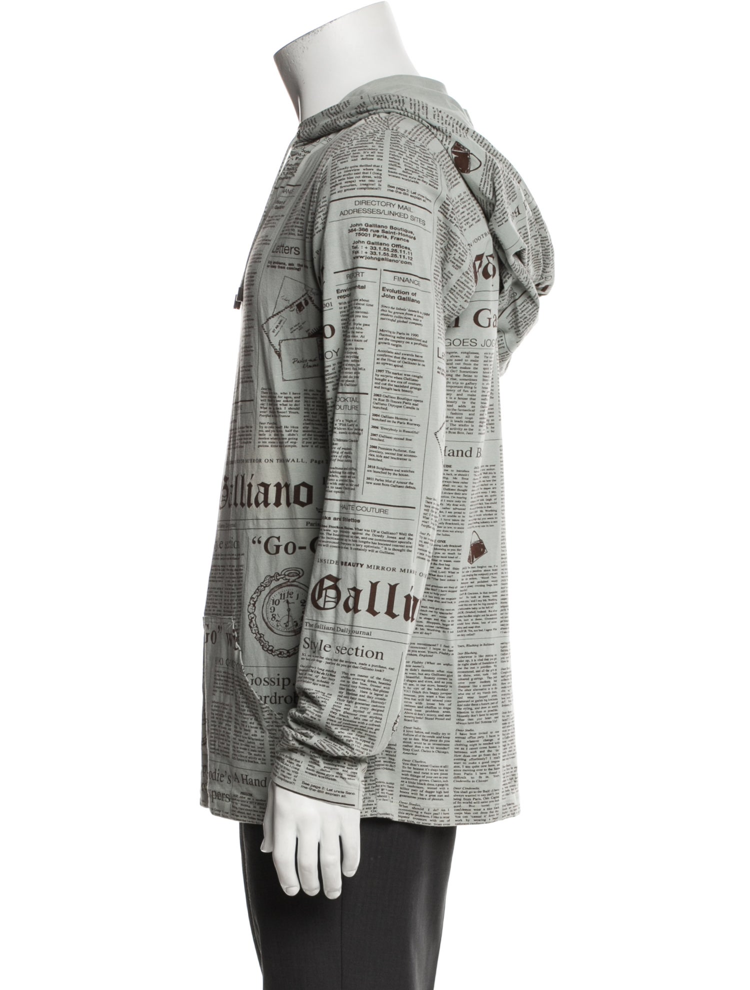 John Galliano Graphic Print Crew Neck Sweatshirt