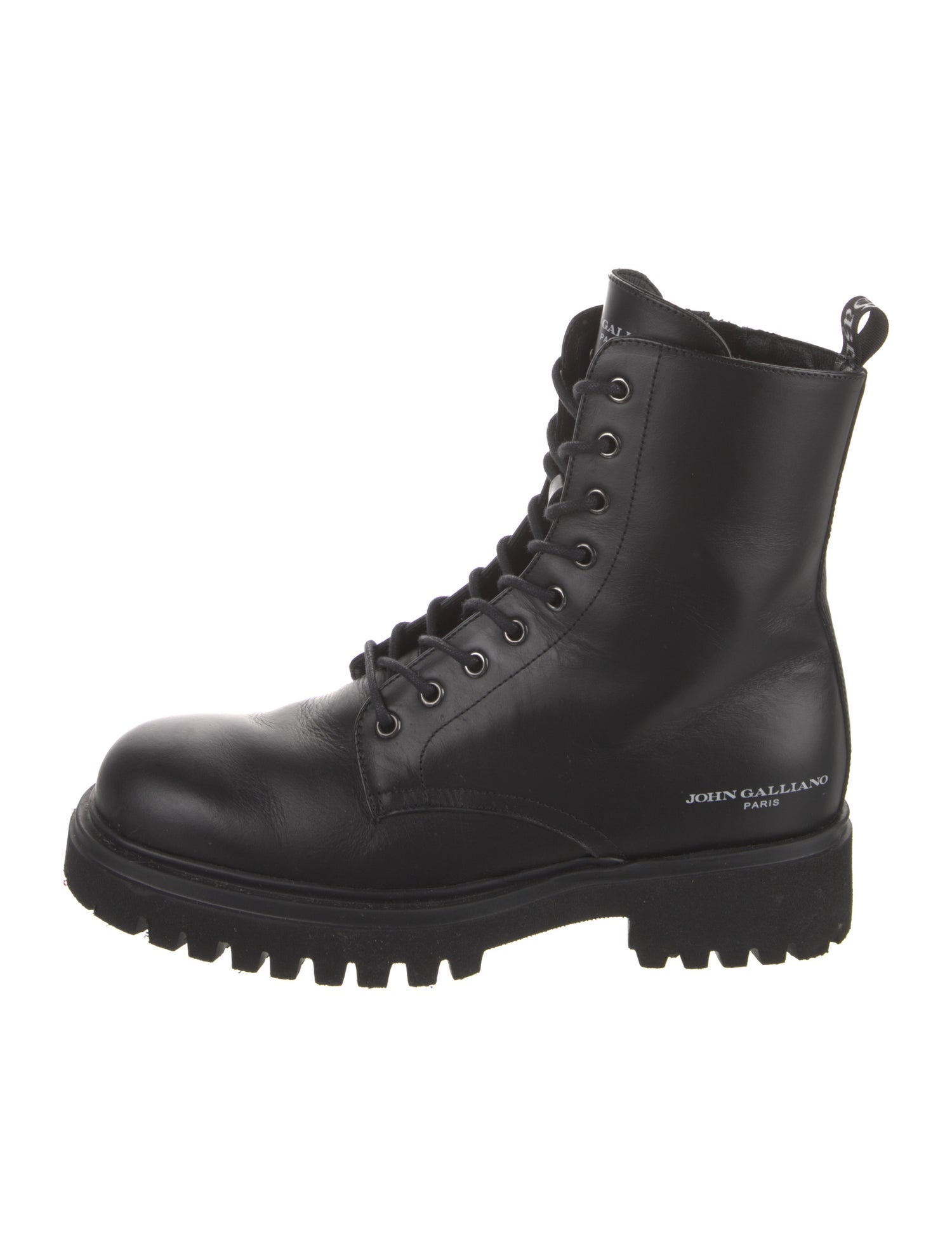 John Galliano Leather Combat Boots