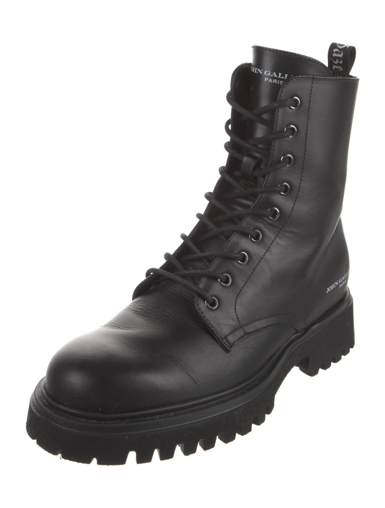 John Galliano Leather Combat Boots