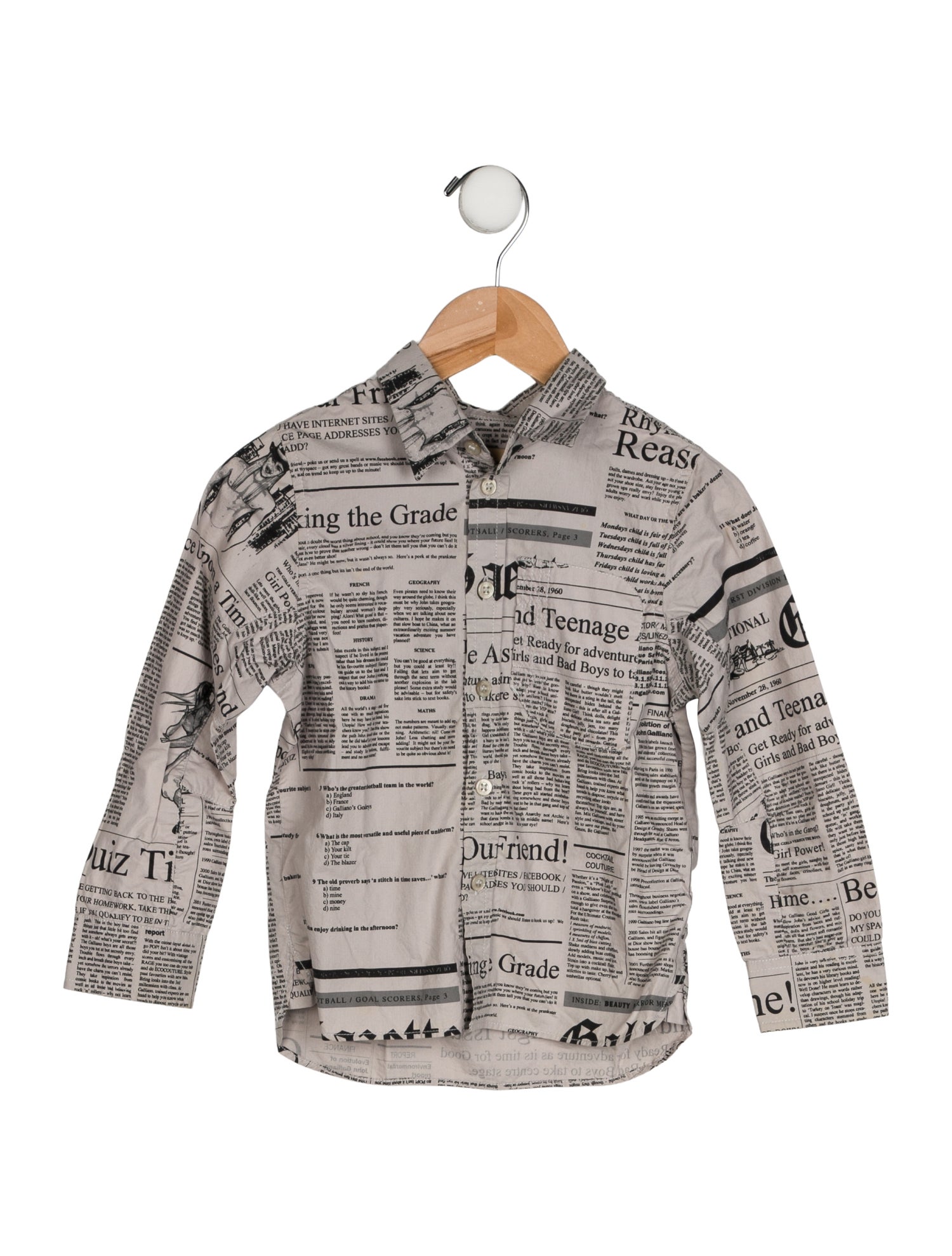 John Galliano Printed Long Sleeve Top