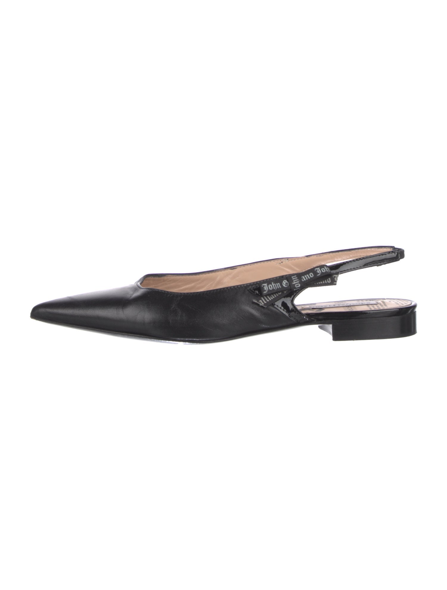 John Galliano Leather Slingback Flats