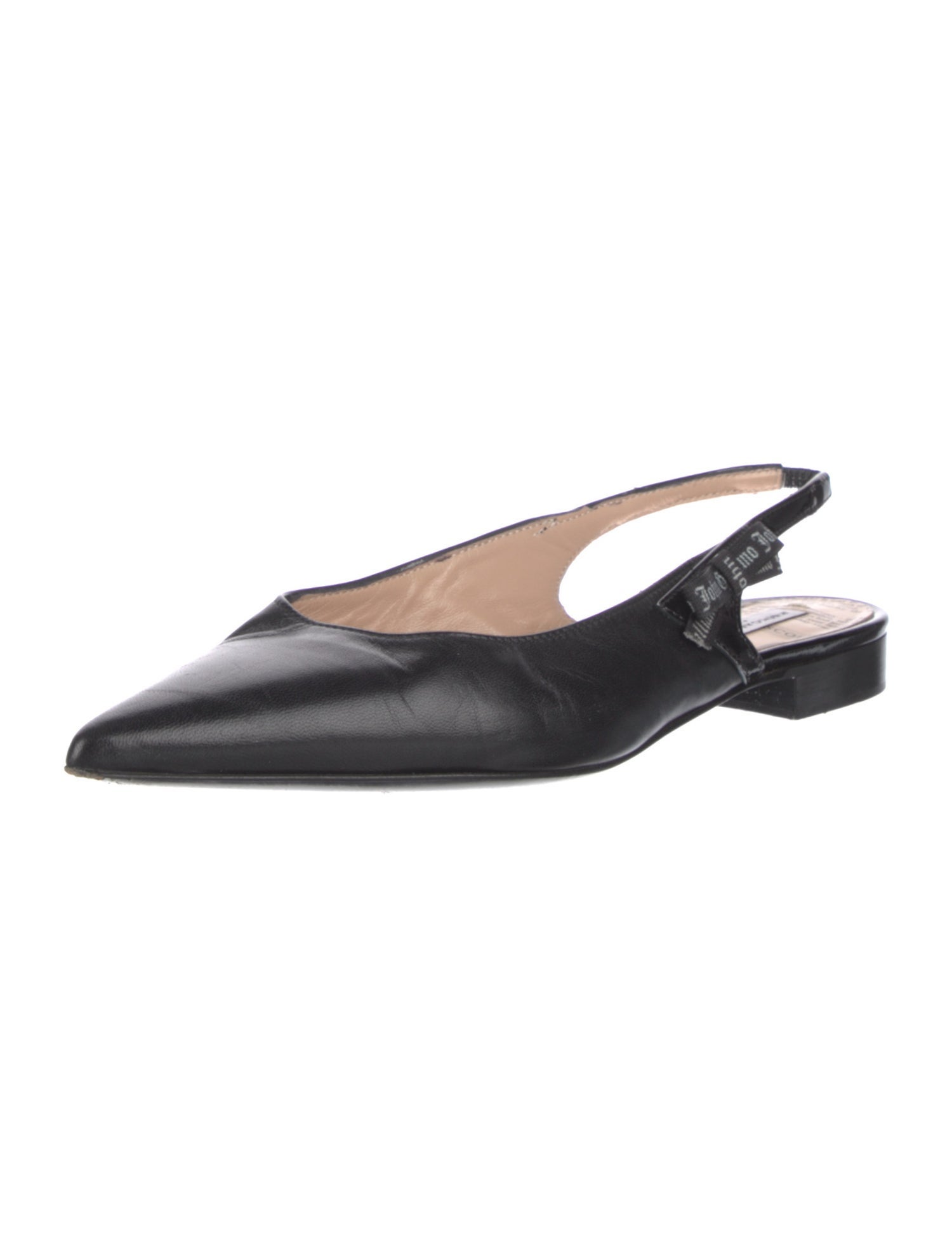 John Galliano Leather Slingback Flats