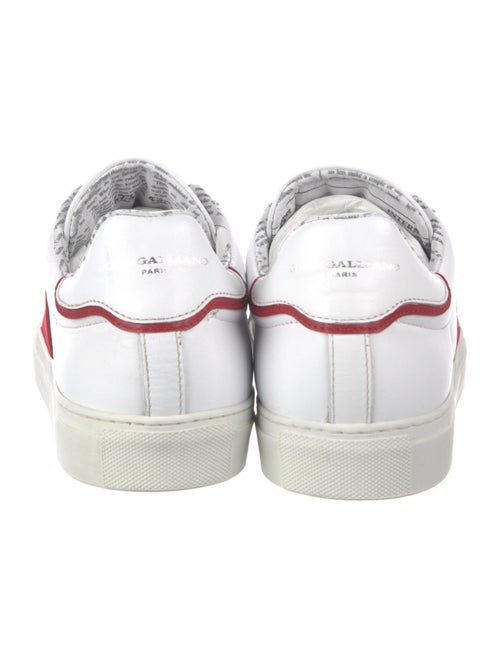 John Galliano Leather Colorblock Pattern Sneakers