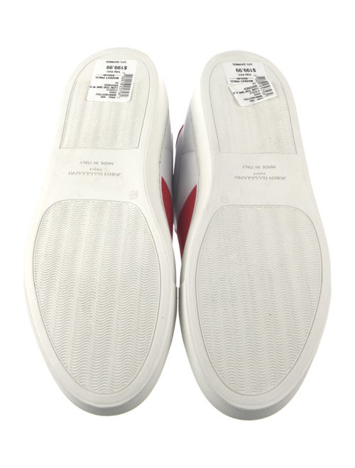 John Galliano Leather Colorblock Pattern Sneakers