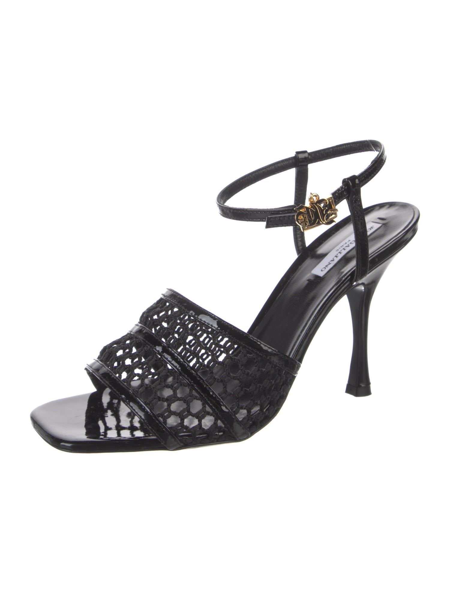 John Galliano Patent Leather Sandals