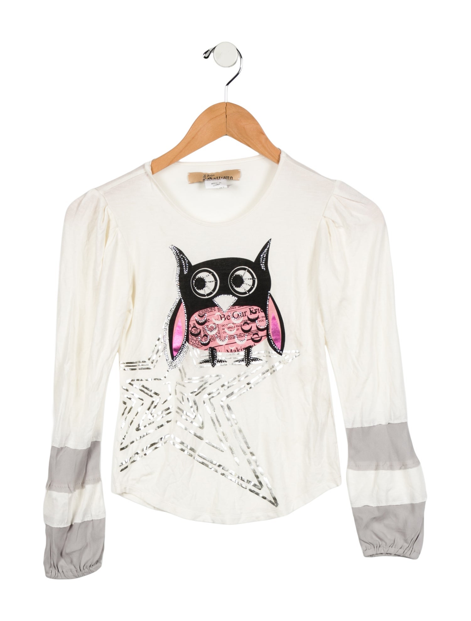 John Galliano Girls' Printed Long Sleeve Shirt