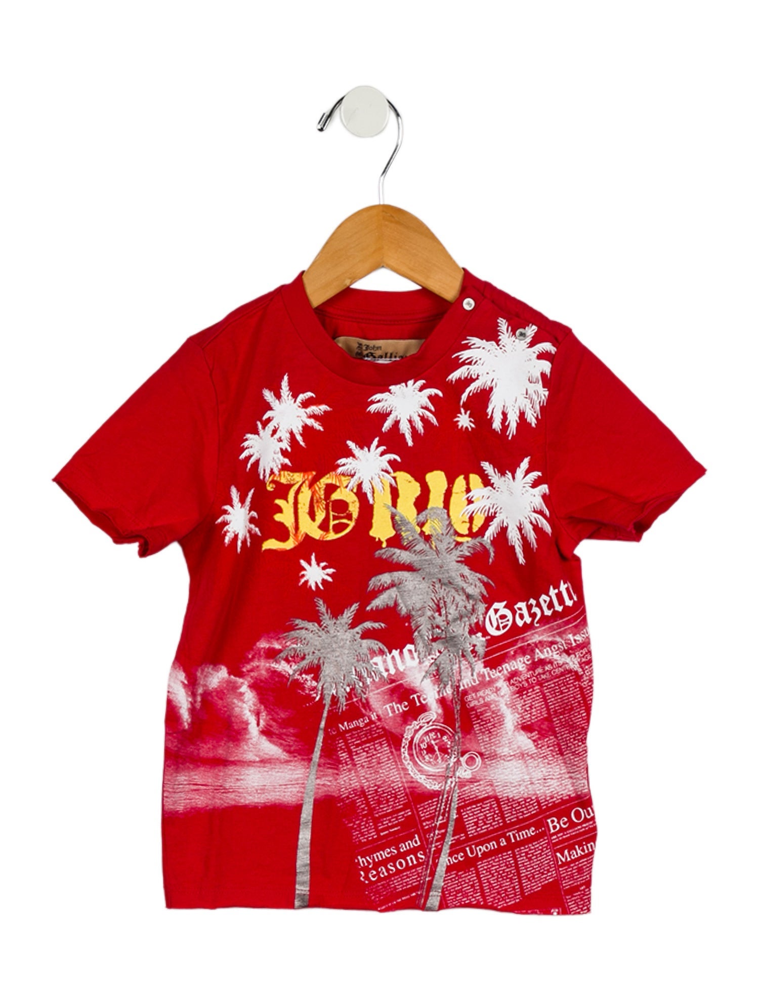 John Galliano Toddler Boys' Graphic Short Sleeve Shirt w/ Tags