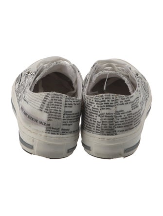 John Galliano Leather Printed Sneakers