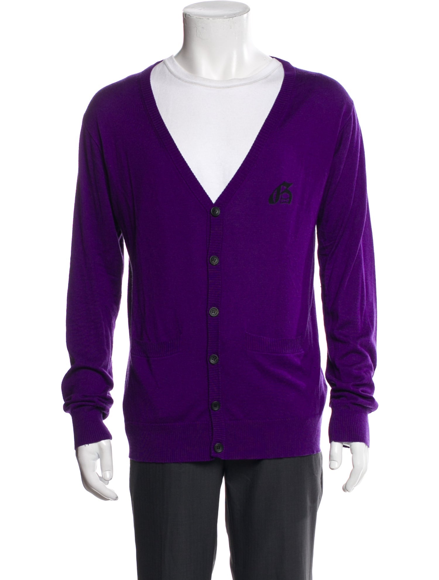 John Galliano Silk Graphic Print Cardigan