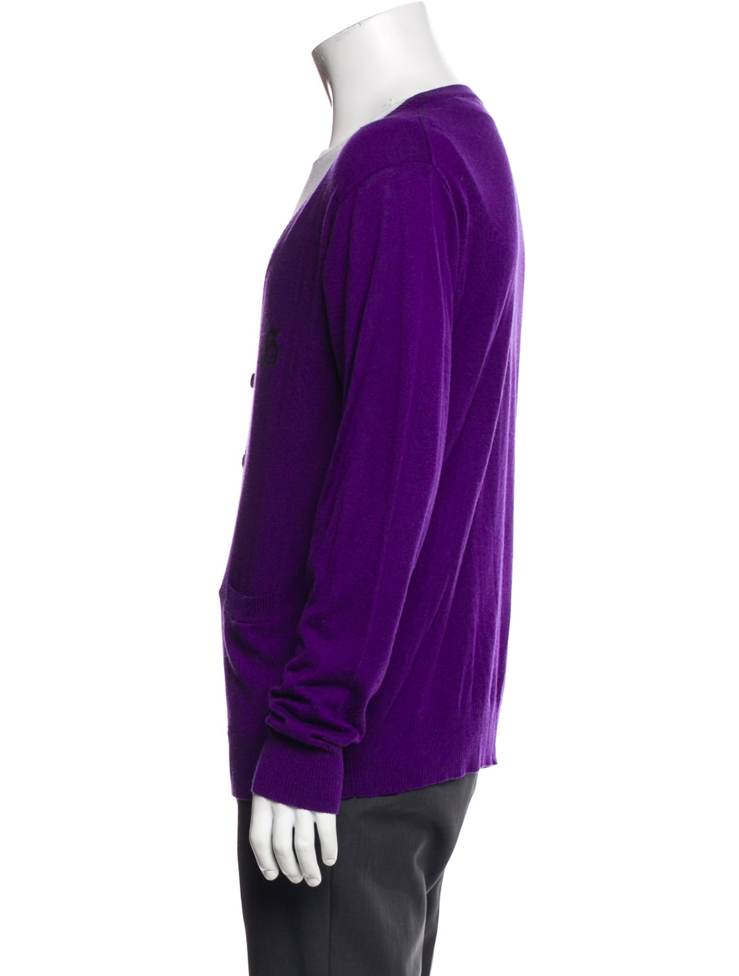 John Galliano Silk Graphic Print Cardigan