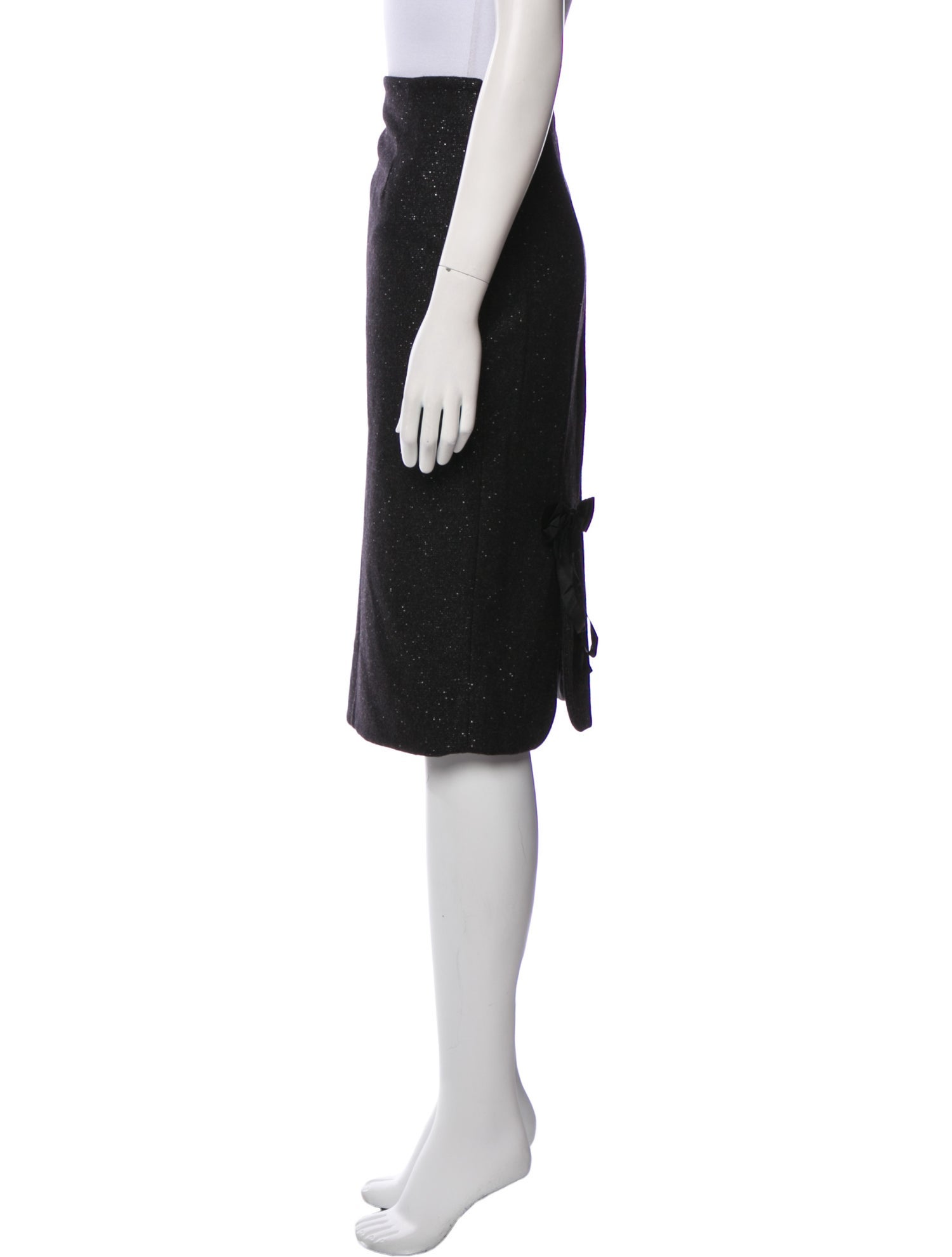 John Galliano Virgin Wool Knee-Length Skirt