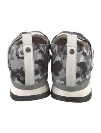 John Galliano Leather Camouflage Print Sneakers