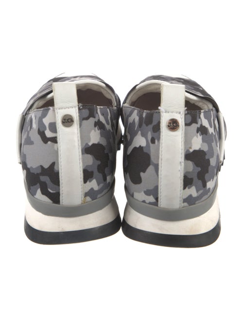 John Galliano Leather Camouflage Print Sneakers