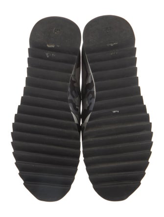 John Galliano Leather Camouflage Print Sneakers