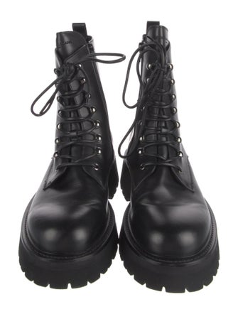 John Galliano Leather Combat Boots