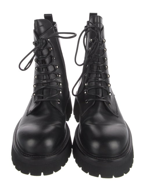 John Galliano Leather Combat Boots