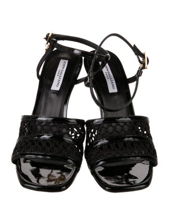 John Galliano Patent Leather Slingback Sandals