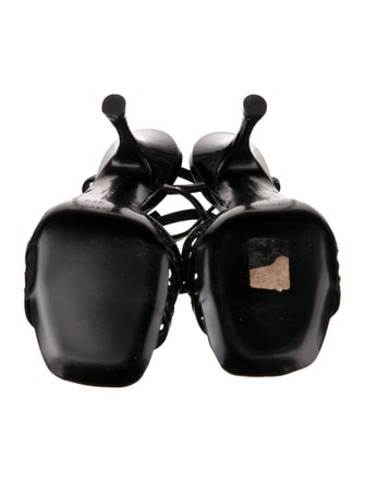 John Galliano Patent Leather Slingback Sandals