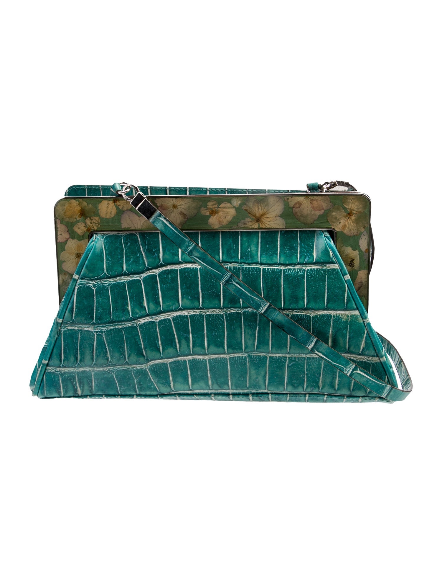 John Galliano Embossed Leather Shoulder Bag