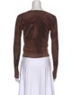 John Galliano Cashmere Animal Print Crop Top