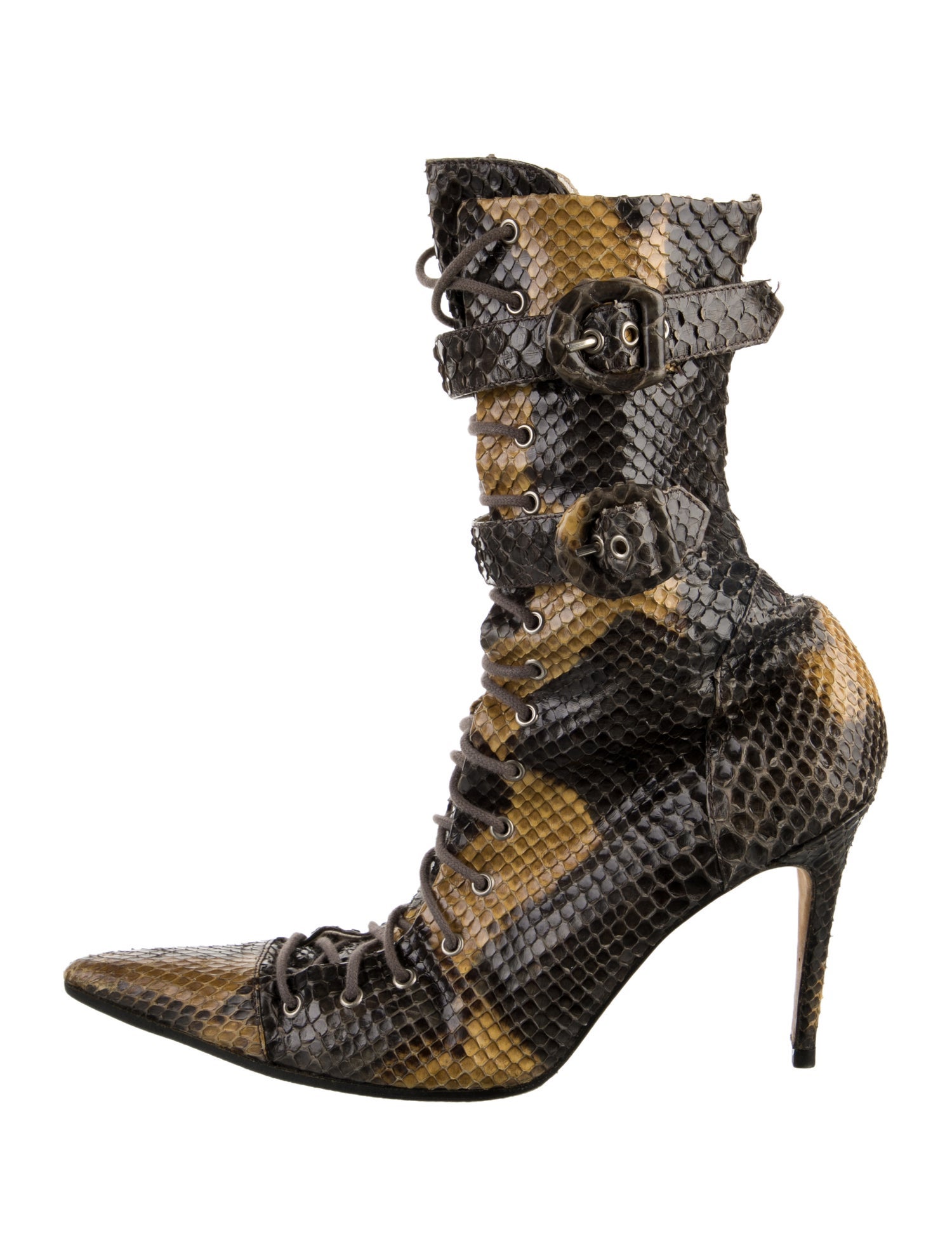 John Galliano Vintage Late 1990's - Early 2000's Lace-Up Boots