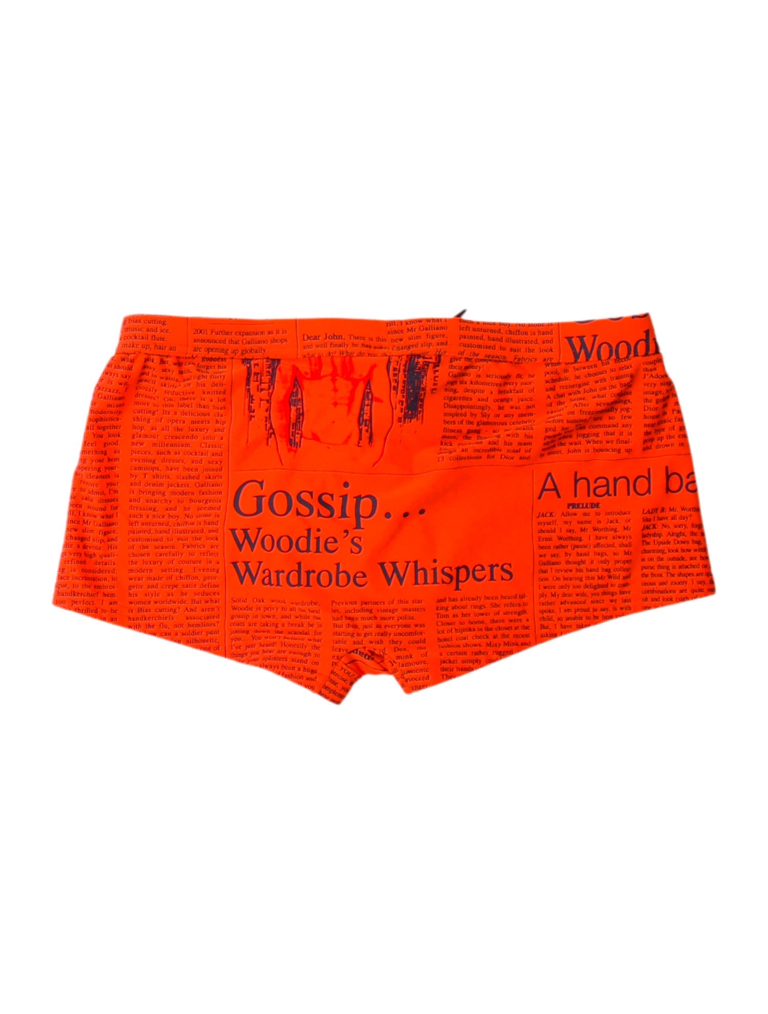 John Galliano Printed Swim Trunks w/ Tags