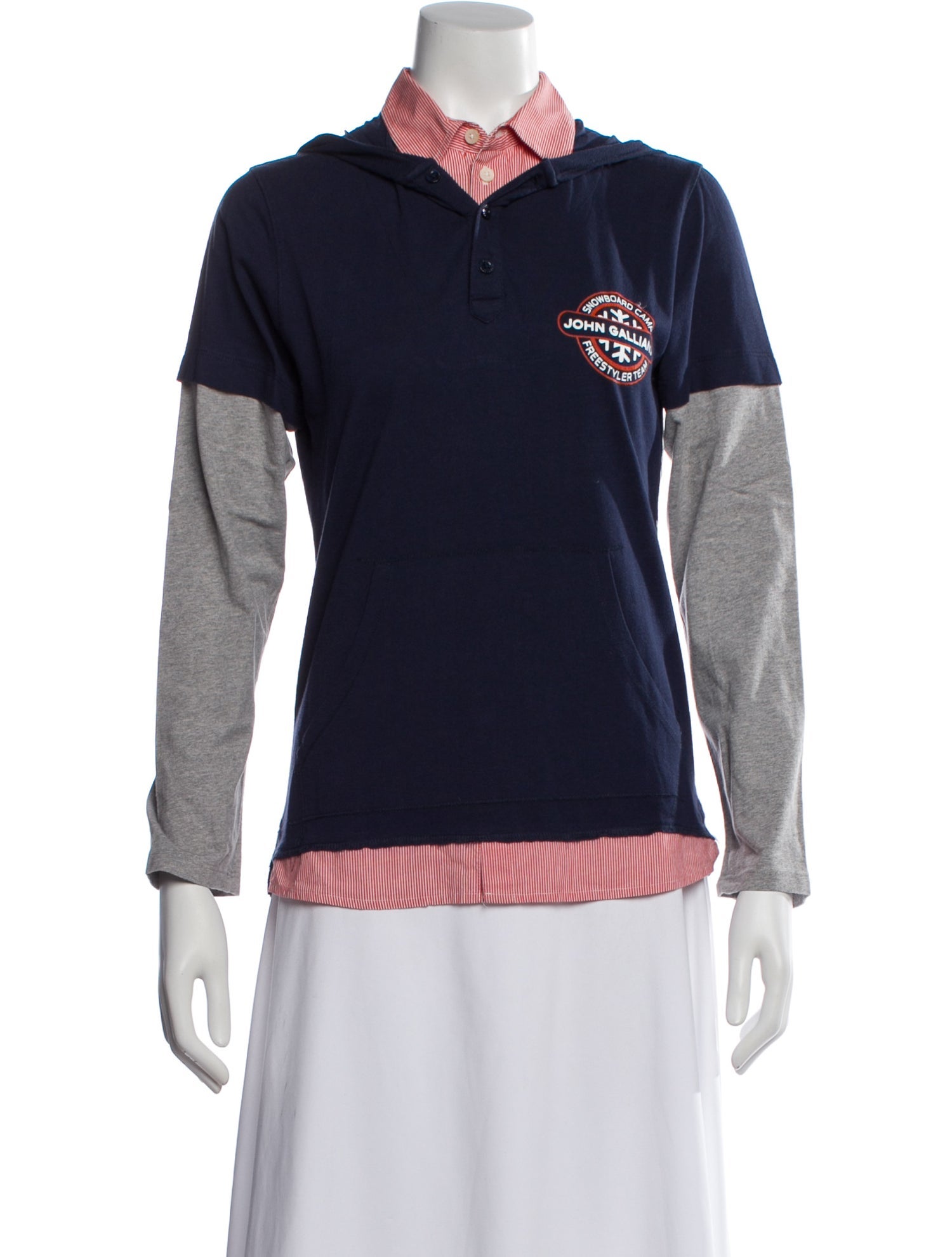 John Galliano Printed Layered Shirt