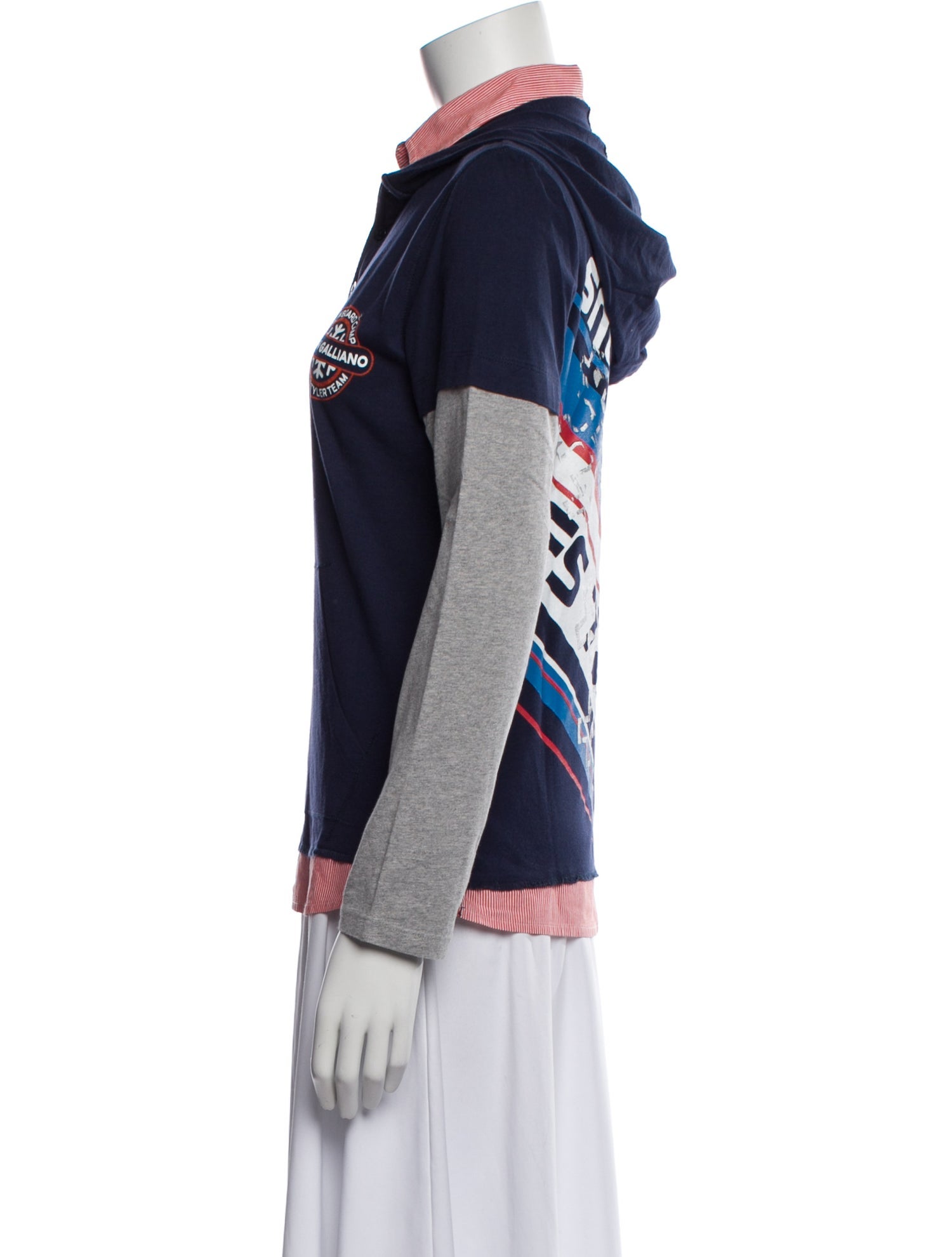 John Galliano Printed Layered Shirt