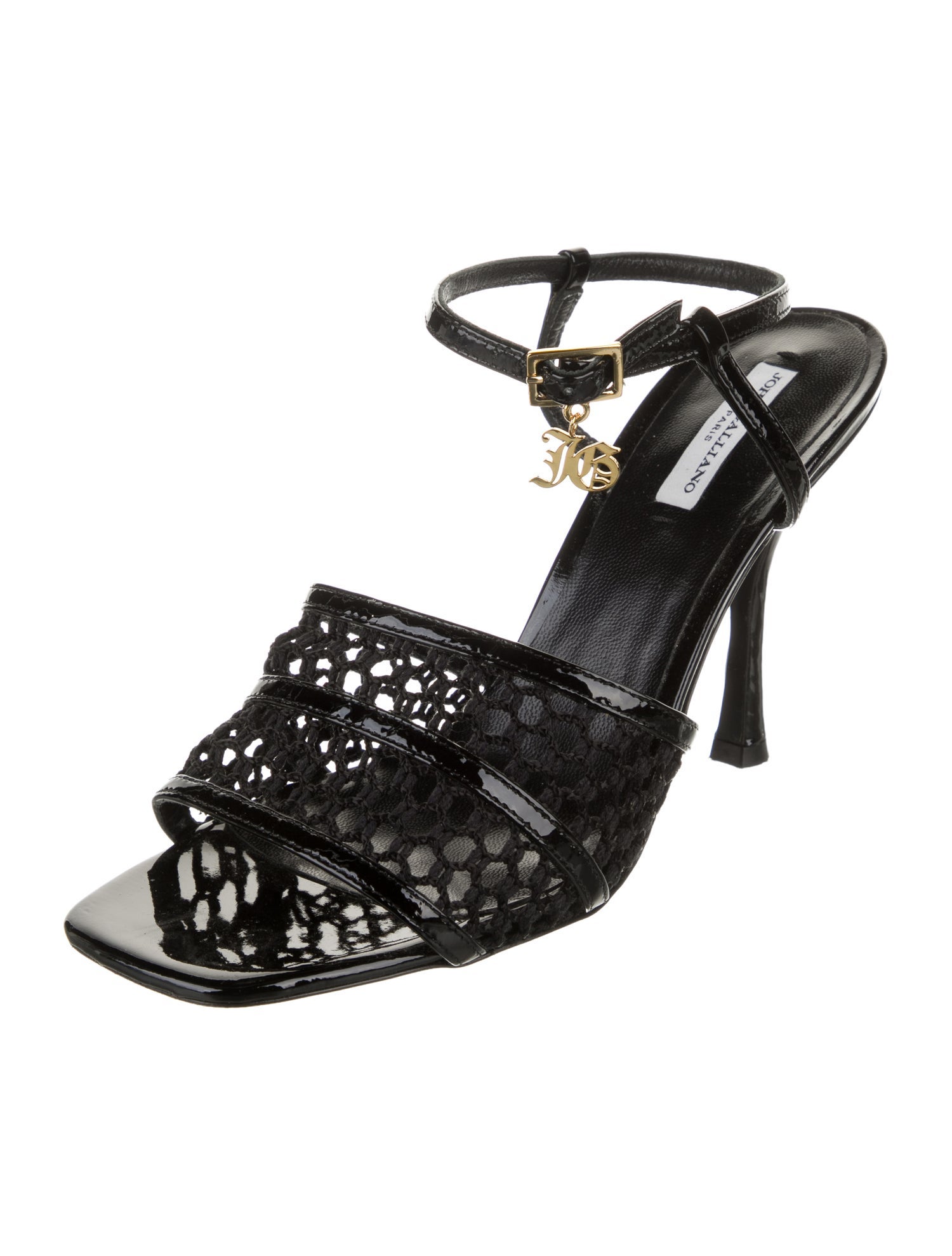 John Galliano Patent Leather T-Strap Pumps