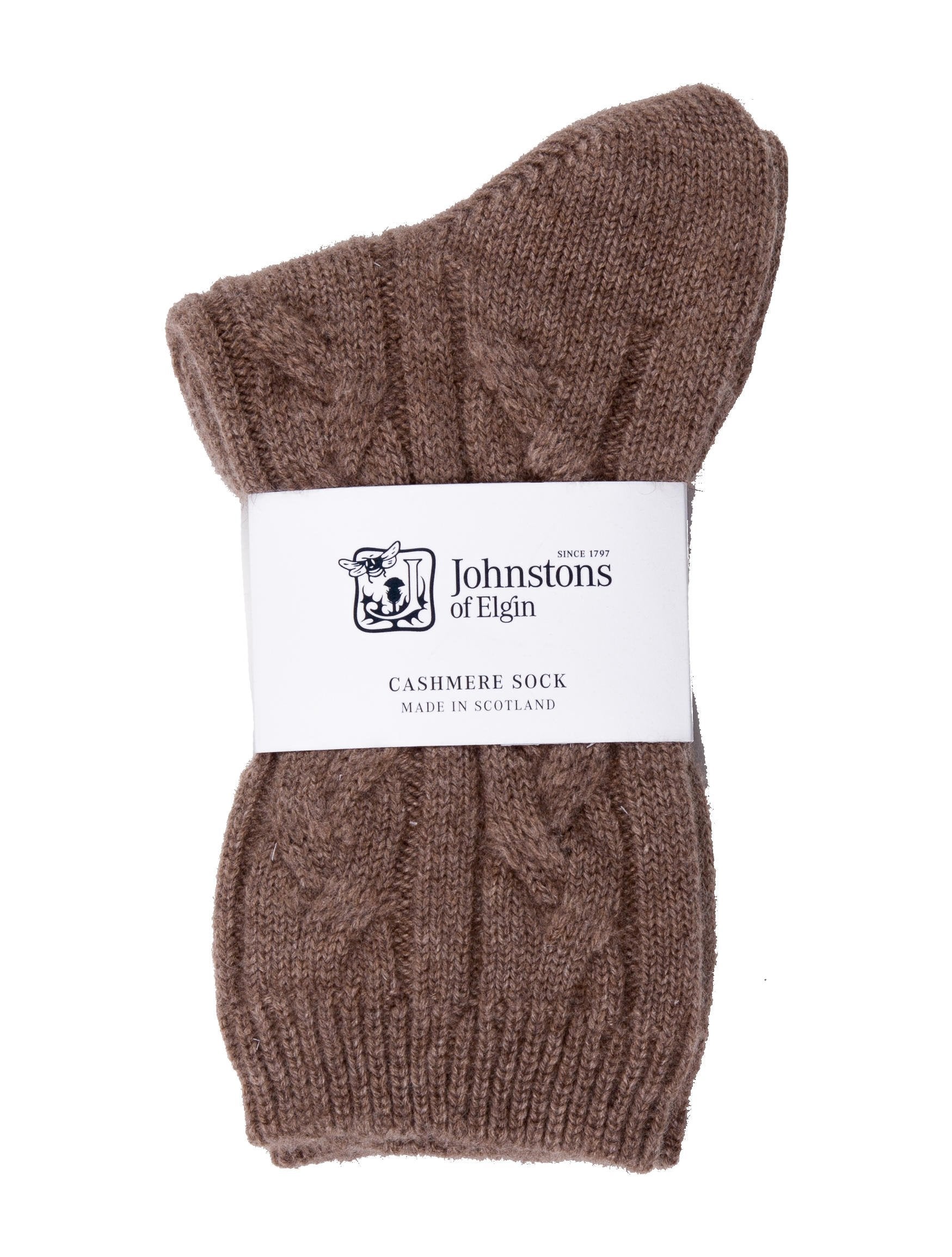 Johnstons of Elgin Cashmere Cable Knit Socks Accessories JOHEG20032
