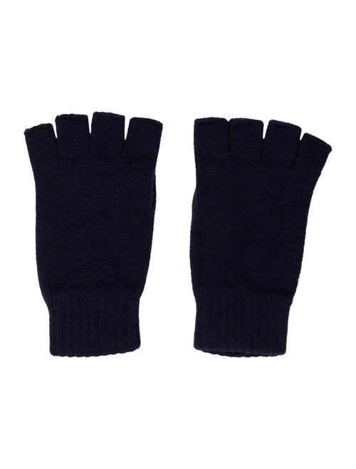 Johnstons of Elgin Navy Cashmere Fingerless Gloves