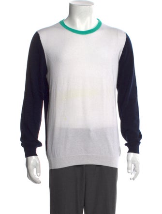 Johnstons of Elgin Cashmere Colorblock Pattern Pullover