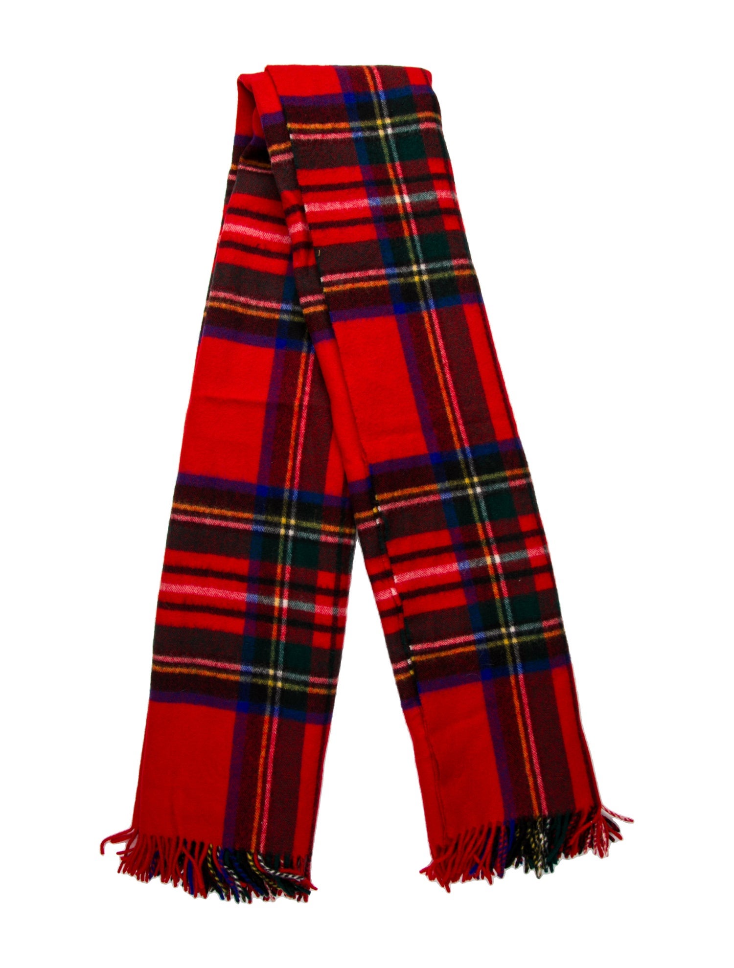 Johnstons of Elgin Lambswool Plaid Print Scarf