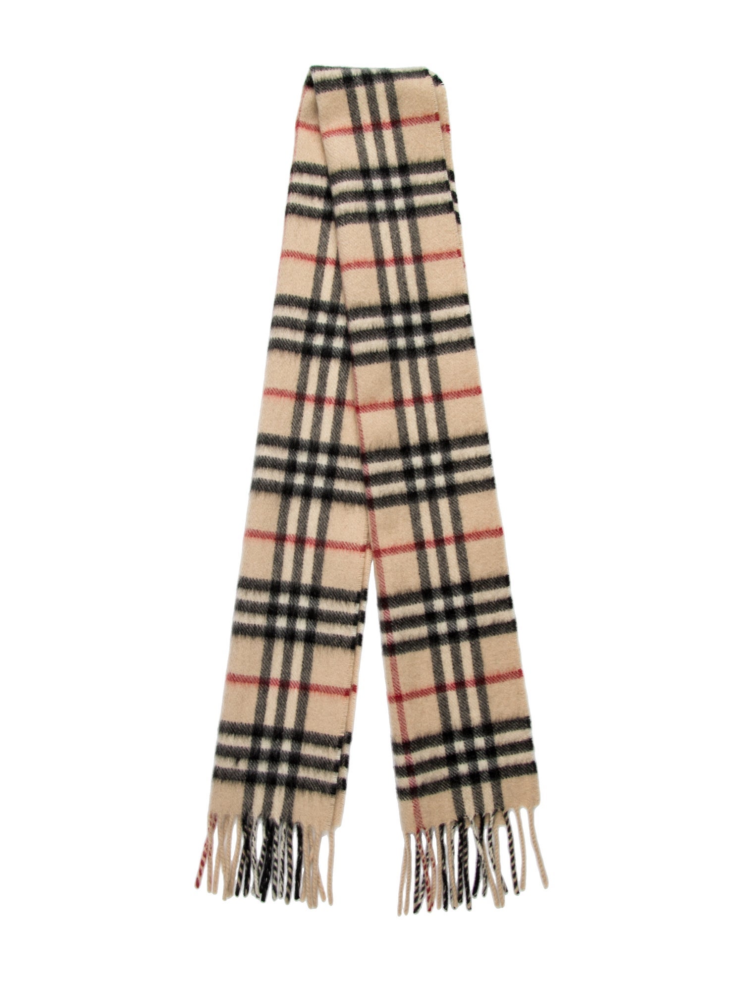Burberry London Cashmere Plaid Print Scarf